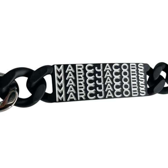 NWT: Marc Jacobs The Bar Code Silver and Black Chain Strap/Holder - for bags - Picture 2 of 3